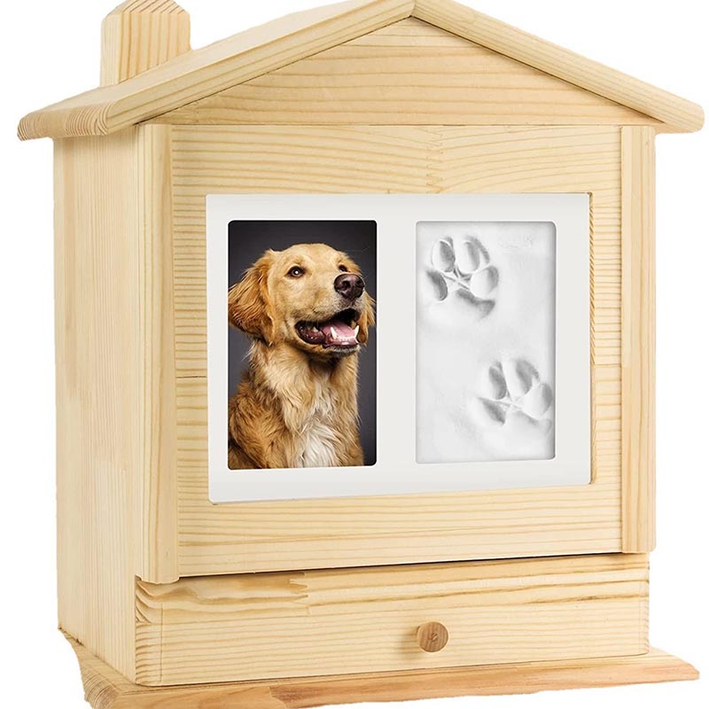 Resim Çerçeveli Pine Pet Ahşap Urn